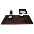 Brown 6 Piece Econo Line Leather Desk Set